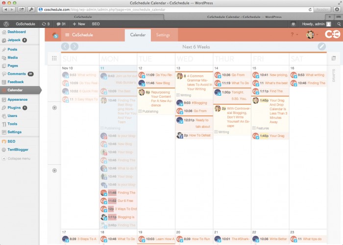CoSchedule-WordPressCalendar