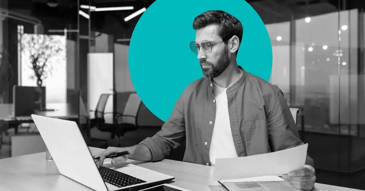 man working to improve his Google PPC quality score.