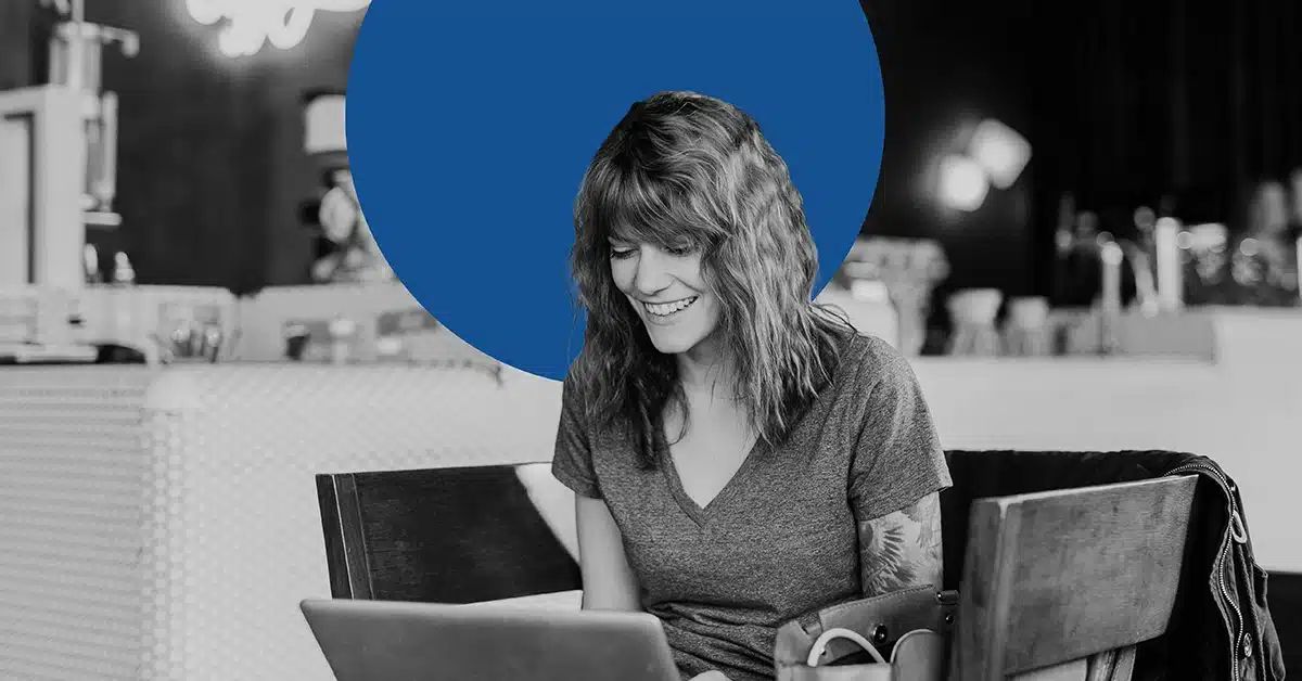 Woman smiling after implementing a repeatable process.